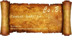Csatai Beáta névjegykártya